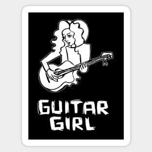 Guitar Girl Sticker